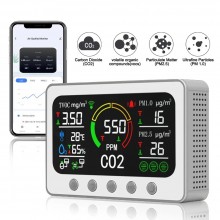 Tuya WIFI Smart CO2 Meter TVOC PM2 5 PM1 0 Temperature and Humidity Infrared Sensor Air Quality Monitor