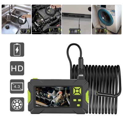 P30 4 3inch High  definition 1080P Display Screen Borescope IP67 Waterproof 2M 5M 10M Green Hand  held Industrial Borescope